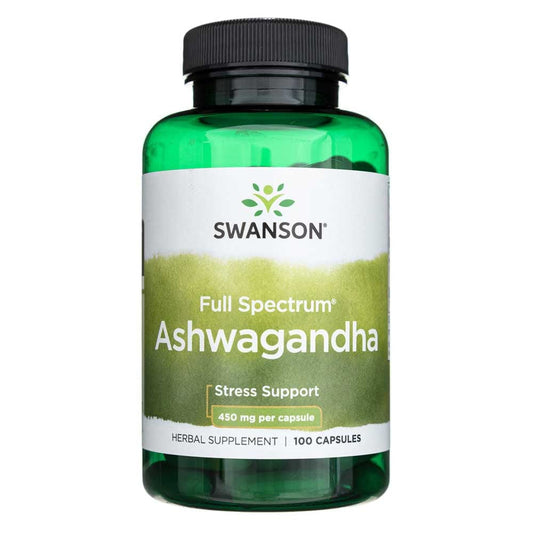 Ashwagandha Full Spectrum – Swanson | 100 Cápsulas (450 mg)