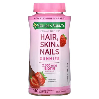🍓 Nature’s Bounty Hair, Skin & Nails Gummies – 140 gomitas
