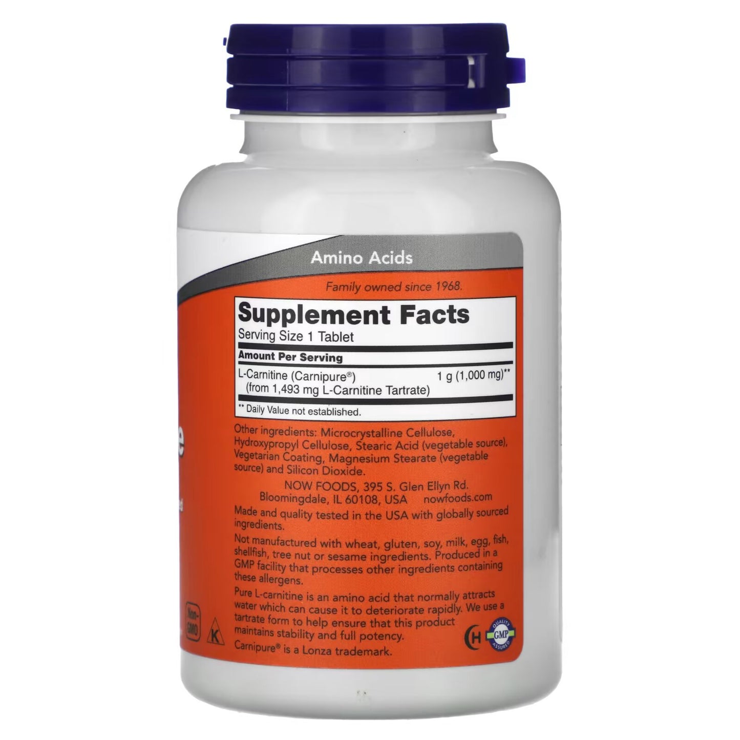 🔥 NOW Foods L-Carnitine 1000 mg – 50 tabletas