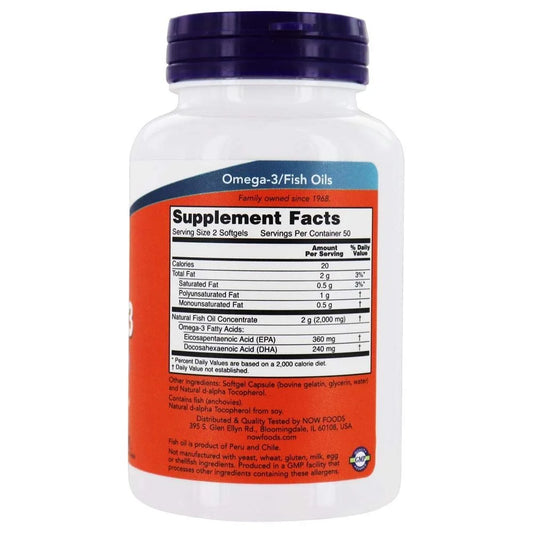 Omega-3 NOW® – 100 Softgels